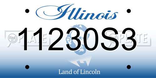 11230S3 Illinois License Plate