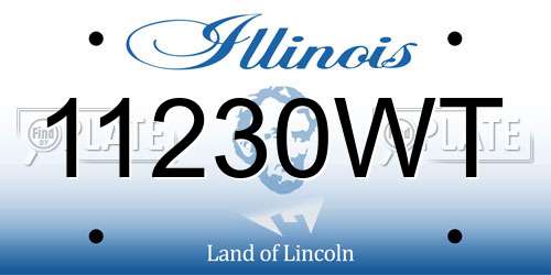 11230WT Illinois License Plate