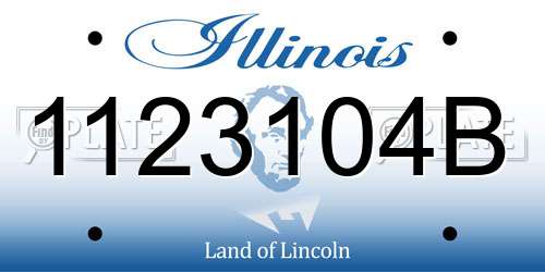 1123104B Illinois License Plate