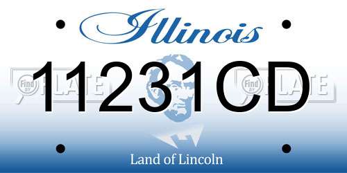 11231CD Illinois License Plate