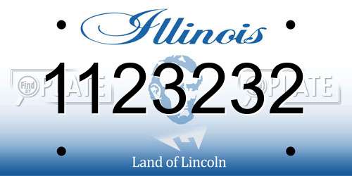 1123232 Illinois License Plate