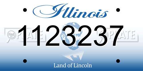1123237 Illinois License Plate