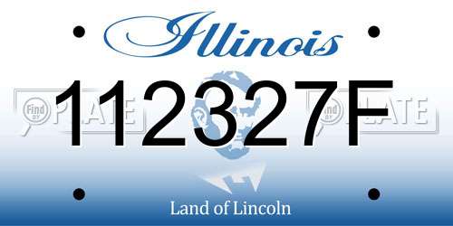 112327F Illinois License Plate