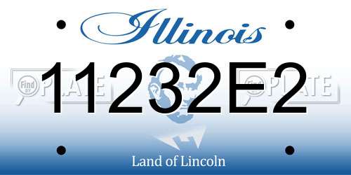 11232E2 Illinois License Plate