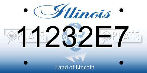 11232E7 Illinois License Plate
