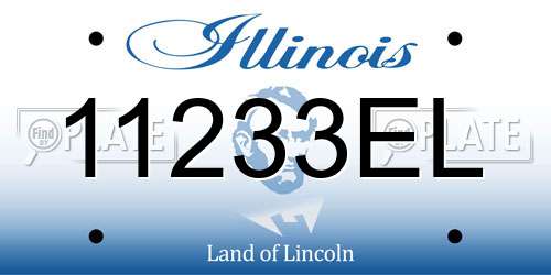 11233EL Illinois License Plate