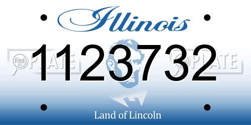 1123732 Illinois License Plate