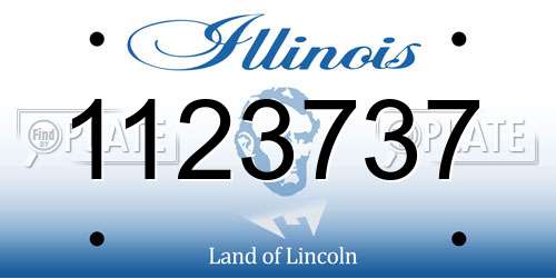 1123737 Illinois License Plate