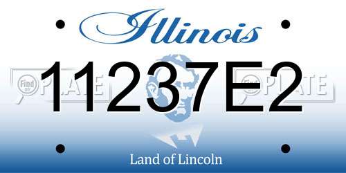 11237E2 Illinois License Plate