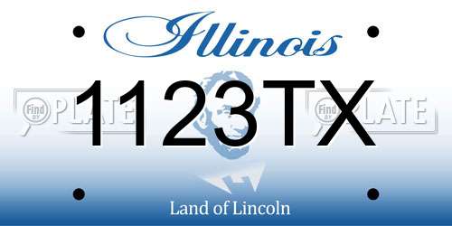 1123TX Illinois License Plate