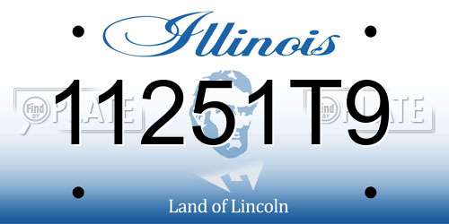 11251T9 Illinois License Plate