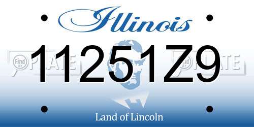11251Z9 Illinois License Plate