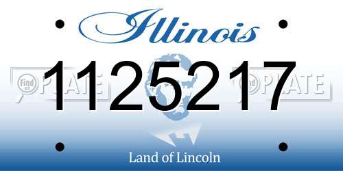 1125217 Illinois License Plate