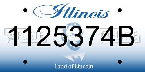 1125374B Illinois License Plate