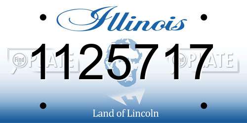 1125717 Illinois License Plate