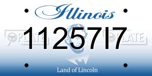 11257I7 Illinois License Plate
