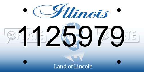 1125979 Illinois License Plate
