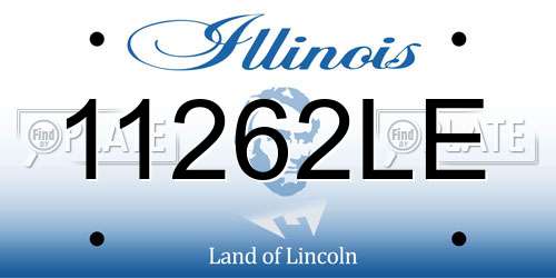 11262LE Illinois License Plate