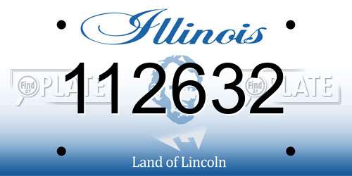 112632 Illinois License Plate