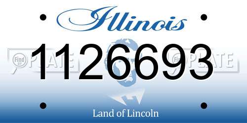 1126693 Illinois License Plate