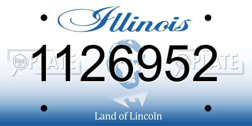 1126952 Illinois License Plate