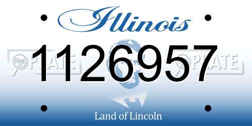 1126957 Illinois License Plate