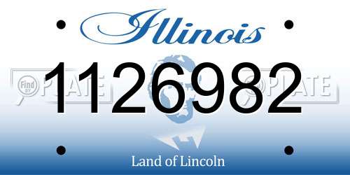 1126982 Illinois License Plate