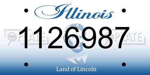 1126987 Illinois License Plate