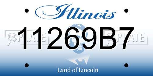 11269B7 Illinois License Plate