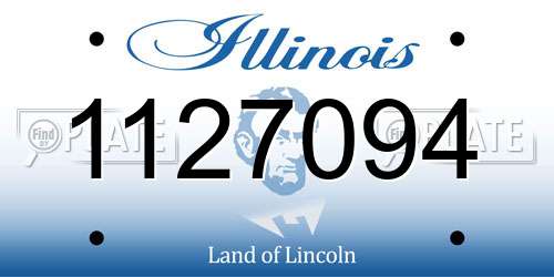 1127094 Illinois License Plate