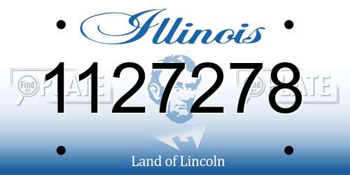 1127278 Illinois License Plate