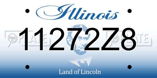 11272Z8 Illinois License Plate