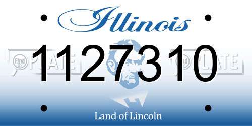 1127310 Illinois License Plate