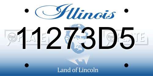 11273D5 Illinois License Plate