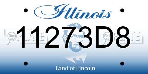 11273D8 Illinois License Plate