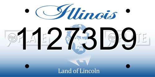 11273D9 Illinois License Plate