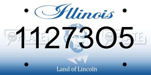 11273O5 Illinois License Plate