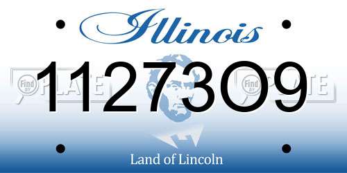 11273O9 Illinois License Plate