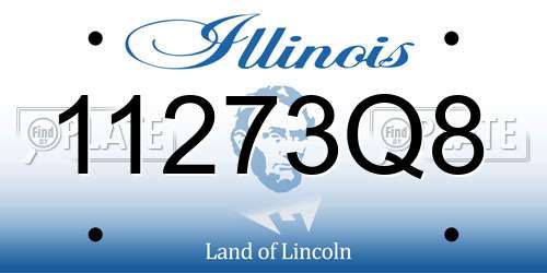 11273Q8 Illinois License Plate
