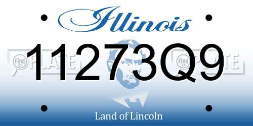 11273Q9 Illinois License Plate
