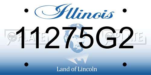 11275G2 Illinois License Plate