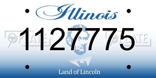 1127775 Illinois License Plate