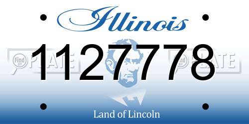 1127778 Illinois License Plate