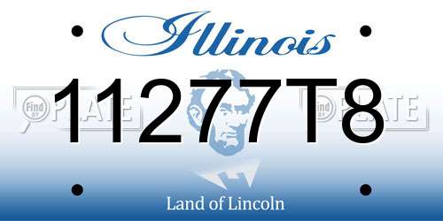 11277T8 Illinois License Plate