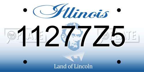 11277Z5 Illinois License Plate