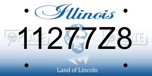 11277Z8 Illinois License Plate