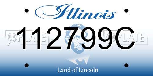 112799C Illinois License Plate