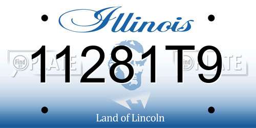 11281T9 Illinois License Plate