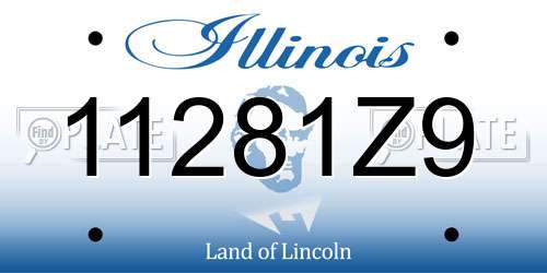 11281Z9 Illinois License Plate