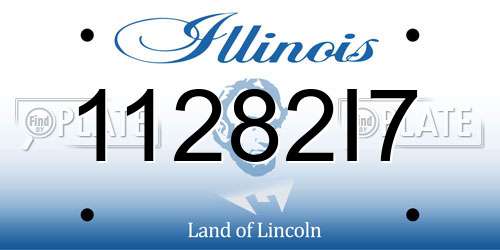 11282I7 Illinois License Plate